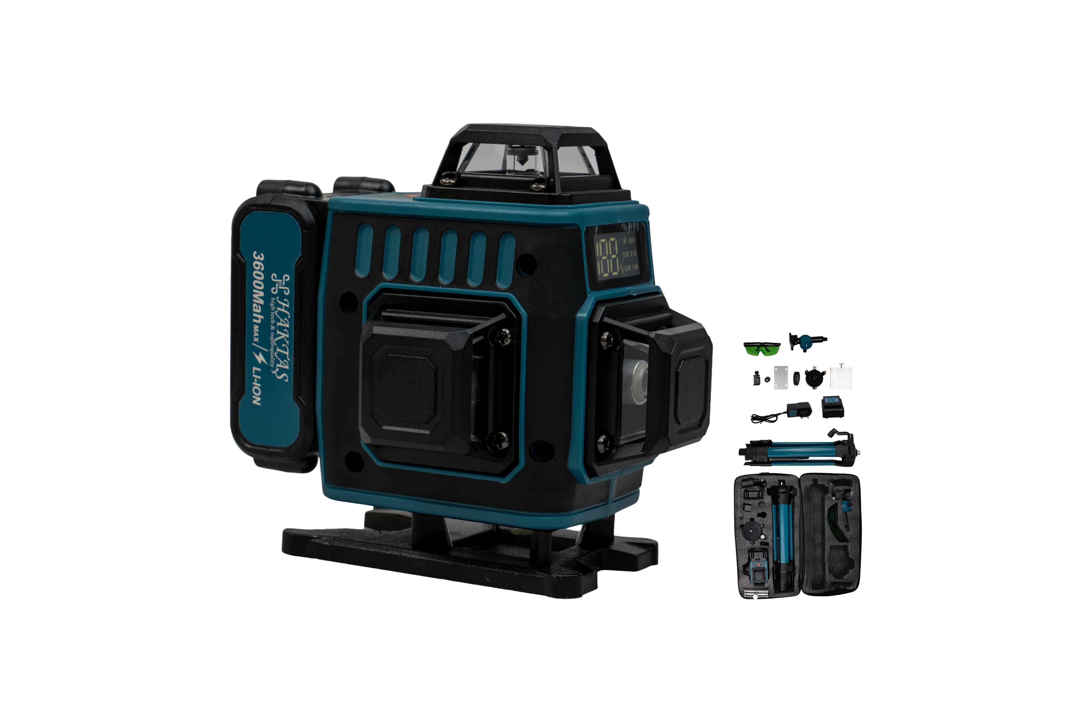 HKT-940 16 Hatlı 4D Dijital Göstergeli Lazer Terazi ve Tripod Ayak
